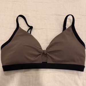 Spiritual Gangster Brown and Black Knot Sports Bra